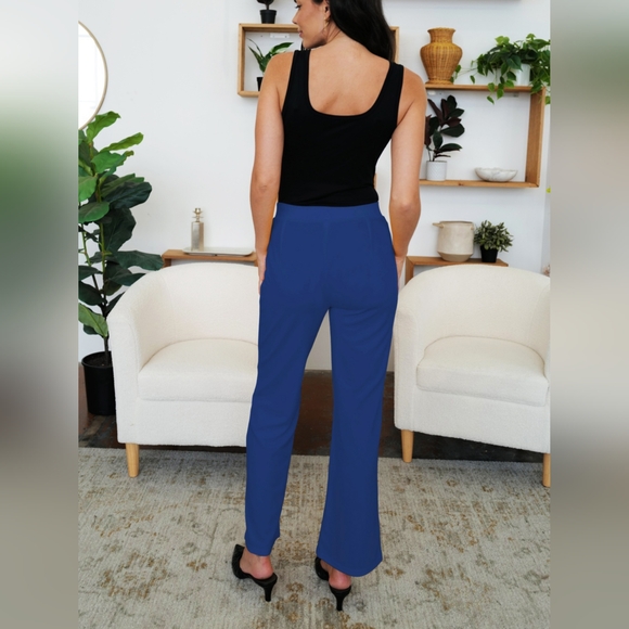 FAM-FAM Elastic Waist Bootcut Pants - Picture 3 of 5